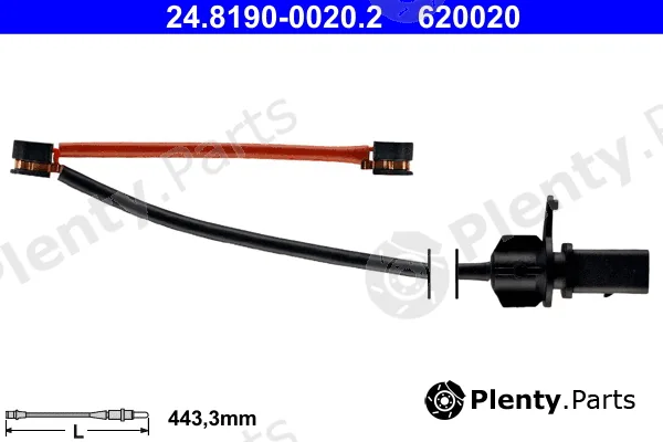 ATE 24.8190-0020.2 — Warning Contact, brake pad wear