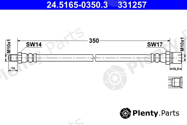 ATE 24.5165-0350.3 — Brake Hose