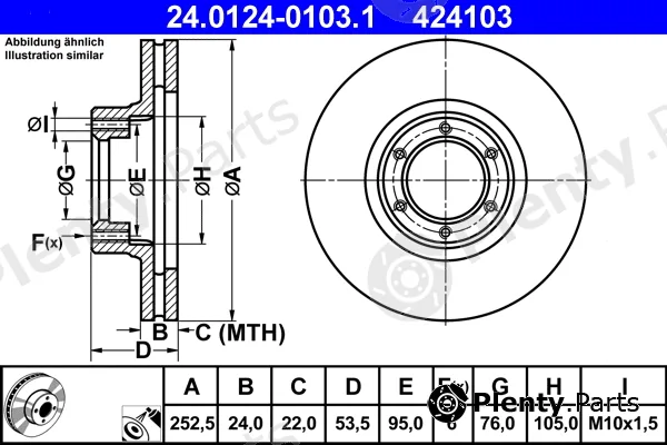 ATE 24.0124-0103.1 — Brake Disc