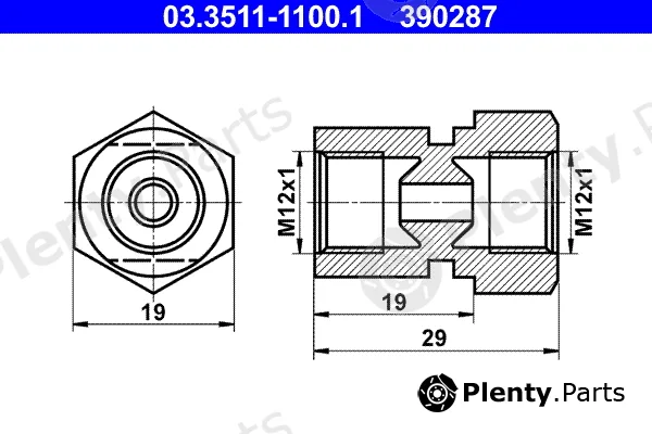 ATE 03.3511-1100.1 — Adapter, brake line