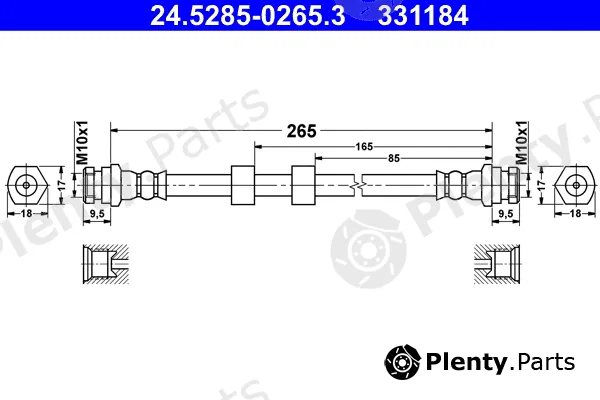 ATE 24.5285-0265.3 — Brake Hose