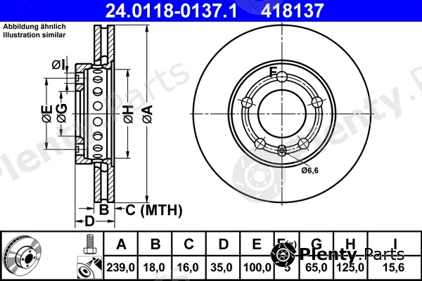ATE 24.0118-0137.1 — Brake Disc