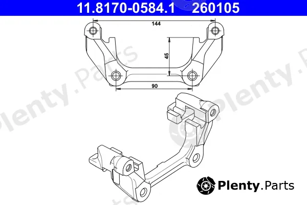 ATE 11.8170-0584.1 — Bracket, brake caliper