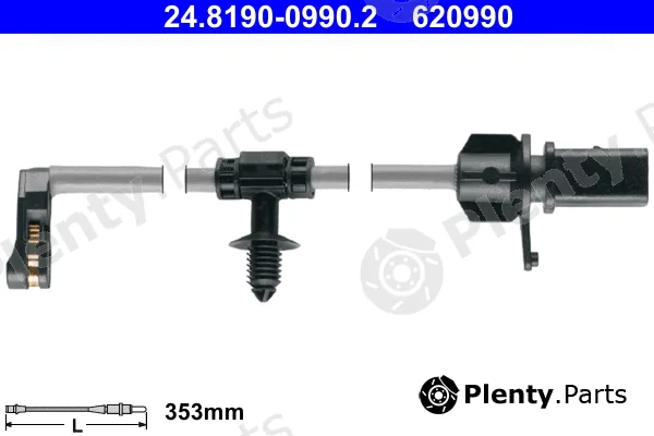 ATE 24.8190-0990.2 — Warning Contact, brake pad wear