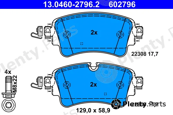ATE 13.0460-2796.2 — Brake Pad Set, disc brake