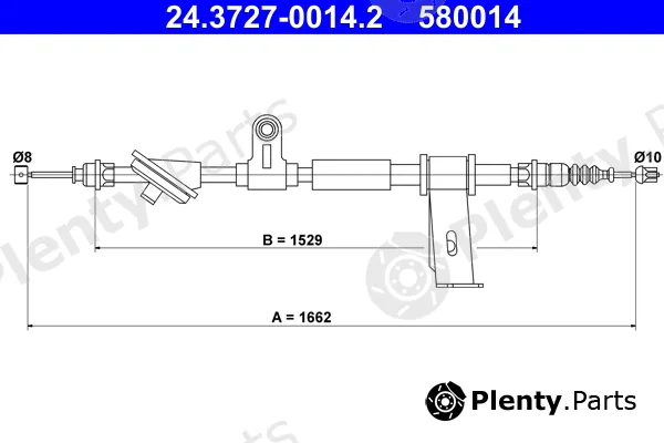 ATE 24.3727-0014.2 — Cable Pull, parking brake