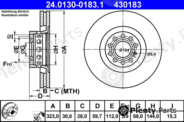 ATE 24.0130-0183.1 — Brake Disc