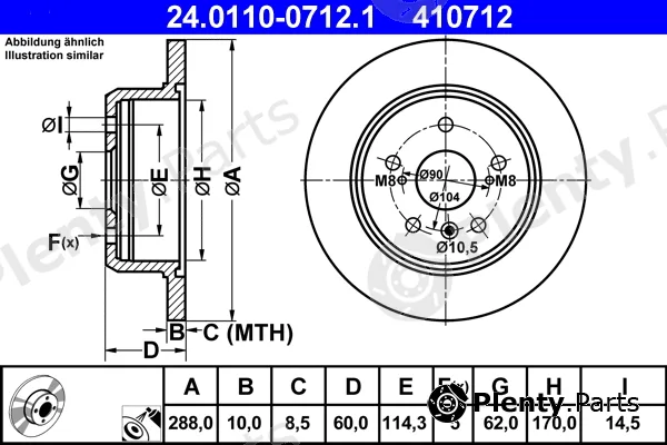 ATE 24.0110-0712.1 — Brake Disc