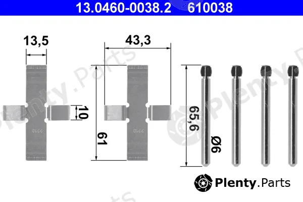 ATE 13.0460-0038.2 — Accessory Kit, disc brake pad