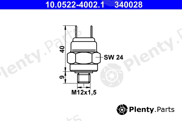 ATE 10.0522-4002.1 — Pressure Switch, brake hydraulics