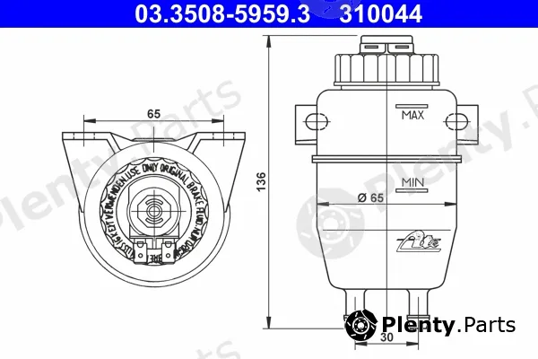 ATE 03.3508-5959.3 — Expansion Tank, brake fluid