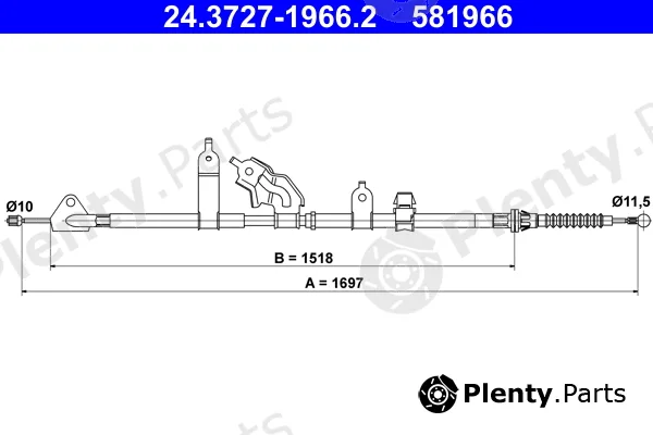 ATE 24.3727-1966.2 — Cable Pull, parking brake