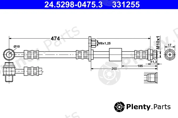 ATE 24.5298-0475.3 — Brake Hose