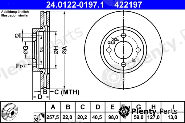 ATE 24.0122-0197.1 — Brake Disc