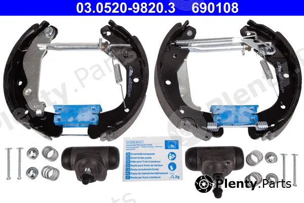 ATE 03.0520-9820.3 — Brake Shoe Set Original ATE TopKit