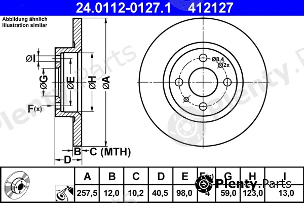 ATE 24.0112-0127.1 — Brake Disc