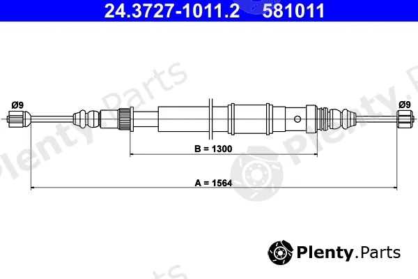ATE 24.3727-1011.2 — Cable Pull, parking brake