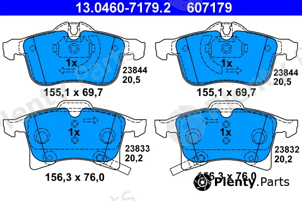 ATE 13.0460-7179.2 — Brake Pad Set, disc brake