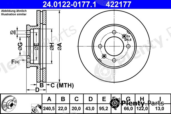 ATE 24.0122-0177.1 — Brake Disc