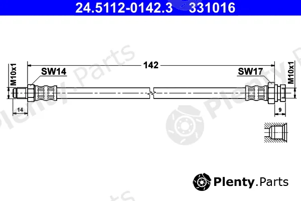 ATE 24.5112-0142.3 — Brake Hose