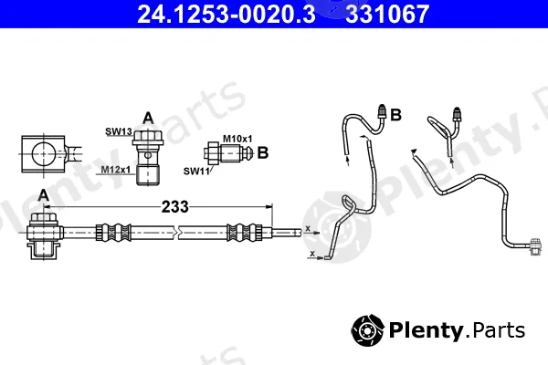 ATE 24.1253-0020.3 — Brake Hose