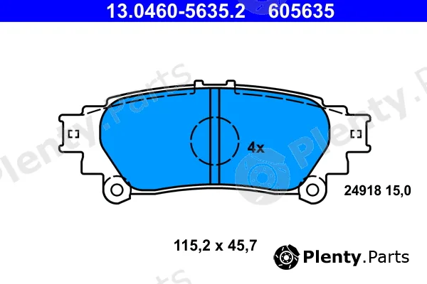 ATE 13.0460-5635.2 — Brake Pad Set, disc brake