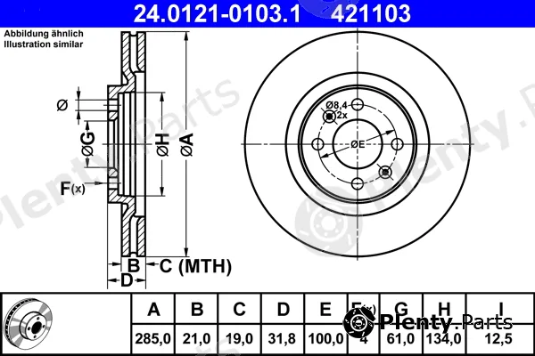 ATE 24.0121-0103.1 — Brake Disc
