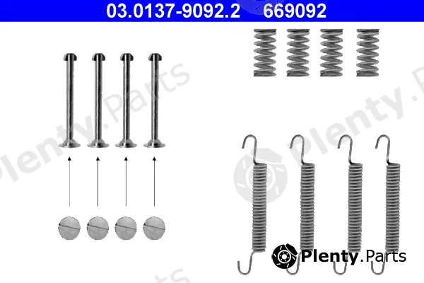 ATE 03.0137-9092.2 — Accessory Kit, parking brake shoes