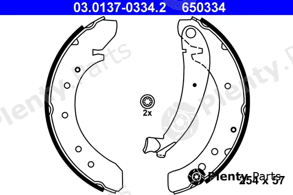 ATE 03.0137-0334.2 — Brake Shoe Set