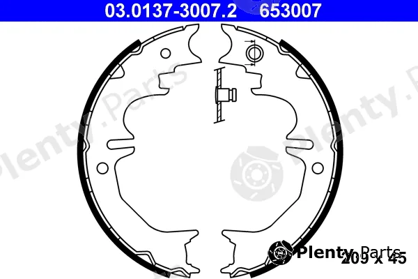 ATE 03.0137-3007.2 — Brake Shoe Set, parking brake