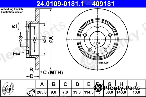 ATE 24.0109-0181.1 — Brake Disc