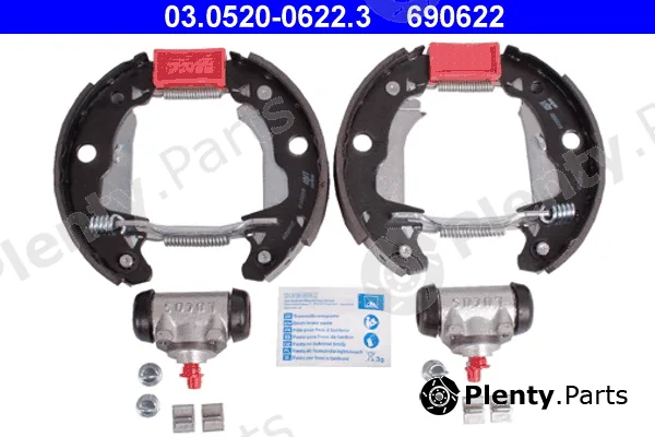 ATE 03.0520-0622.3 — Brake Shoe Set Original ATE TopKit