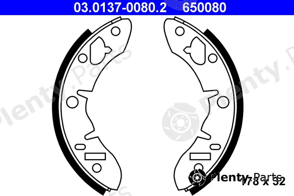 ATE 03.0137-0080.2 — Brake Shoe Set