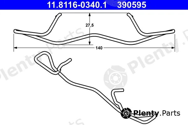 ATE 11.8116-0340.1 — Spring, brake caliper