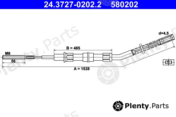 ATE 24.3727-0202.2 — Cable Pull, parking brake
