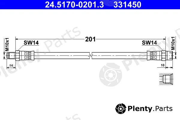 ATE 24.5170-0201.3 — Brake Hose