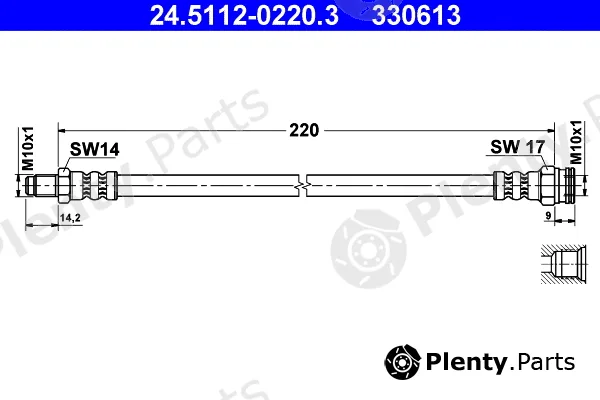 ATE 24.5112-0220.3 — Brake Hose