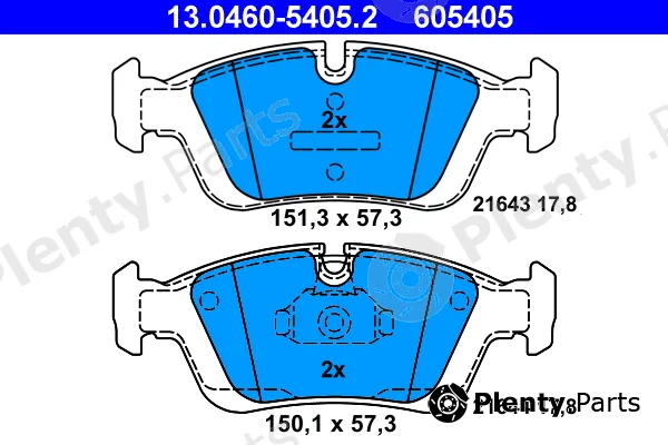 ATE 13.0460-5405.2 — Brake Pad Set, disc brake