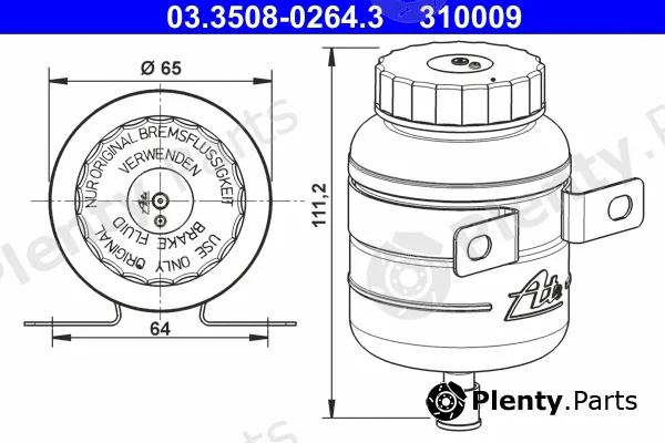 ATE 03.3508-0264.3 — Expansion Tank, brake fluid