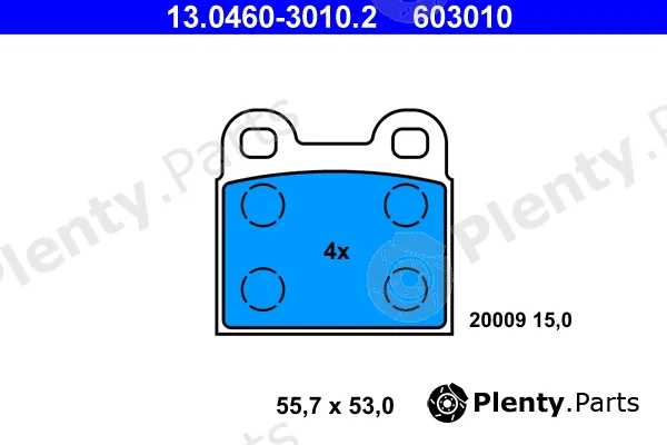 ATE 13.0460-3010.2 — Brake Pad Set, disc brake