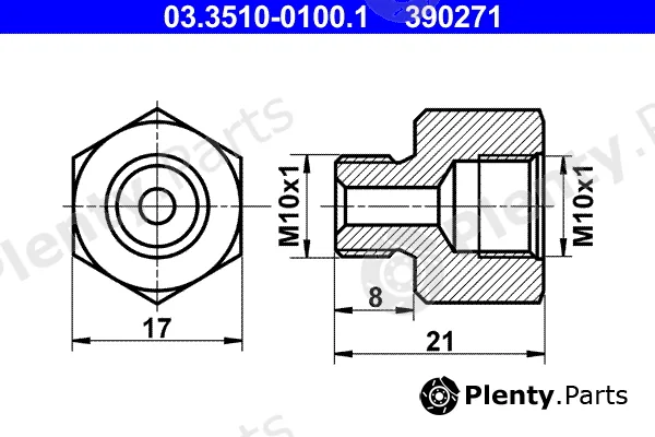ATE 03.3510-0100.1 — Adapter, brake line