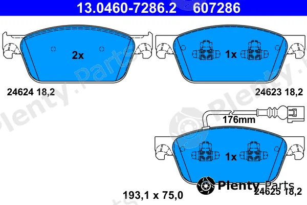 ATE 13.0460-7286.2 — Brake Pad Set, disc brake