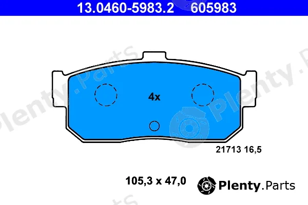 ATE 13.0460-5983.2 — Brake Pad Set, disc brake