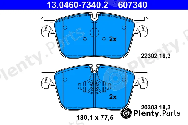 ATE 13.0460-7340.2 — Brake Pad Set, disc brake