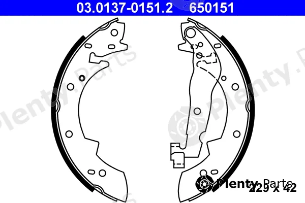 ATE 03.0137-0151.2 — Brake Shoe Set