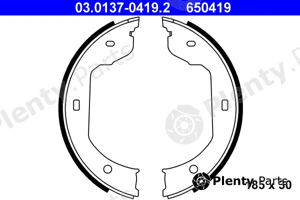 ATE 03.0137-0419.2 — Brake Shoe Set, parking brake