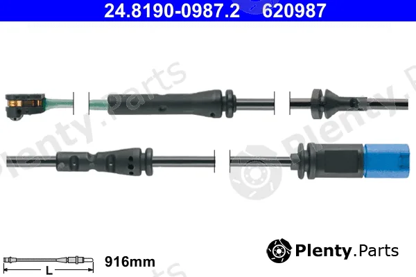 ATE 24.8190-0987.2 — Warning Contact, brake pad wear