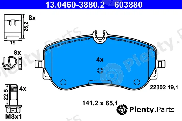 ATE 13.0460-3880.2 — Brake Pad Set, disc brake