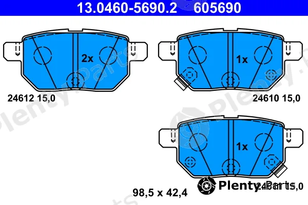 ATE 13.0460-5690.2 — Brake Pad Set, disc brake