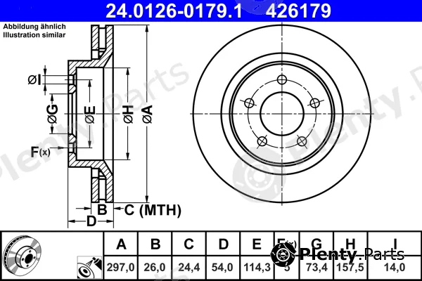 ATE 24.0126-0179.1 — Brake Disc